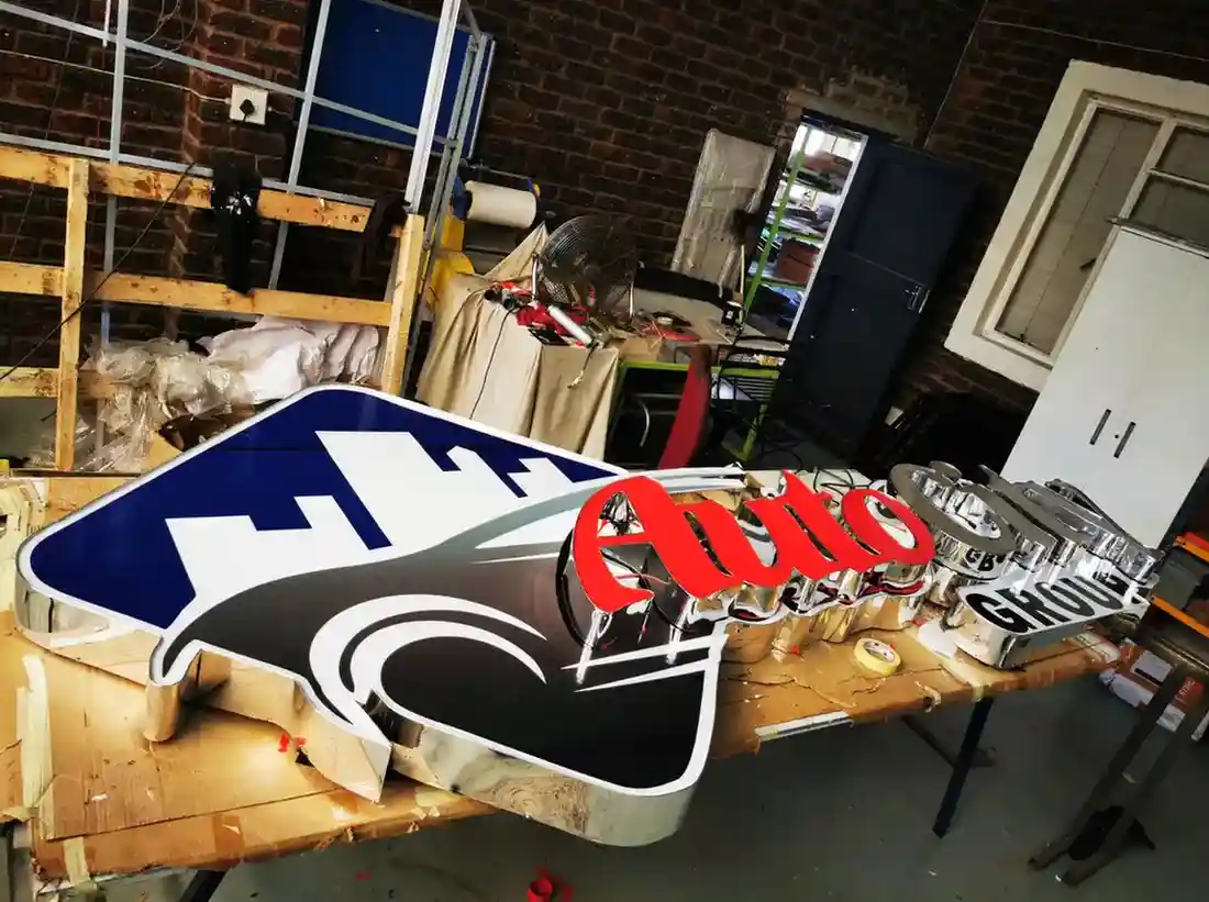 Professional signage installation